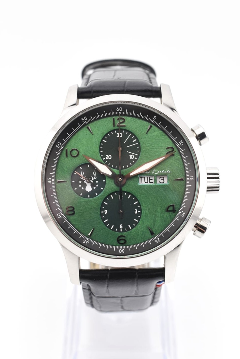 Montre créateur Thomas Karbiche La 211 n°8, Valjoux 7750 automatique, cadran soleillé, série limitée 11 ex, pièce horlogère unique-3 Montre créateur Thomas Karbiche La 211 n°8, Valjoux 7750 automatique, cadran soleillé, série limitée 11 ex, pièce horlogère unique.